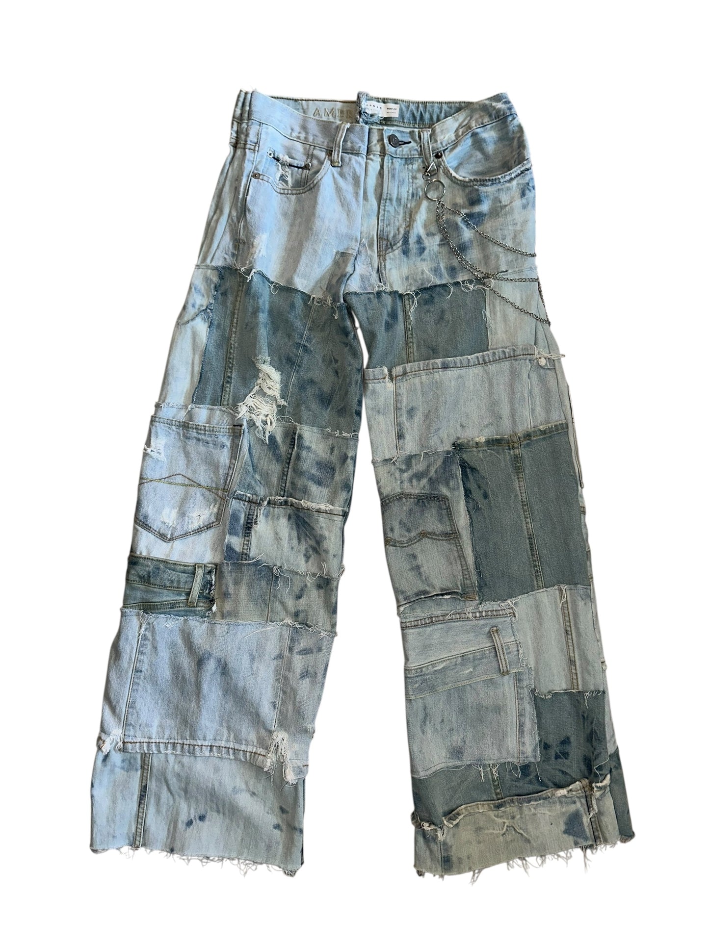 BLEACHED PATCHWORK JEANS
