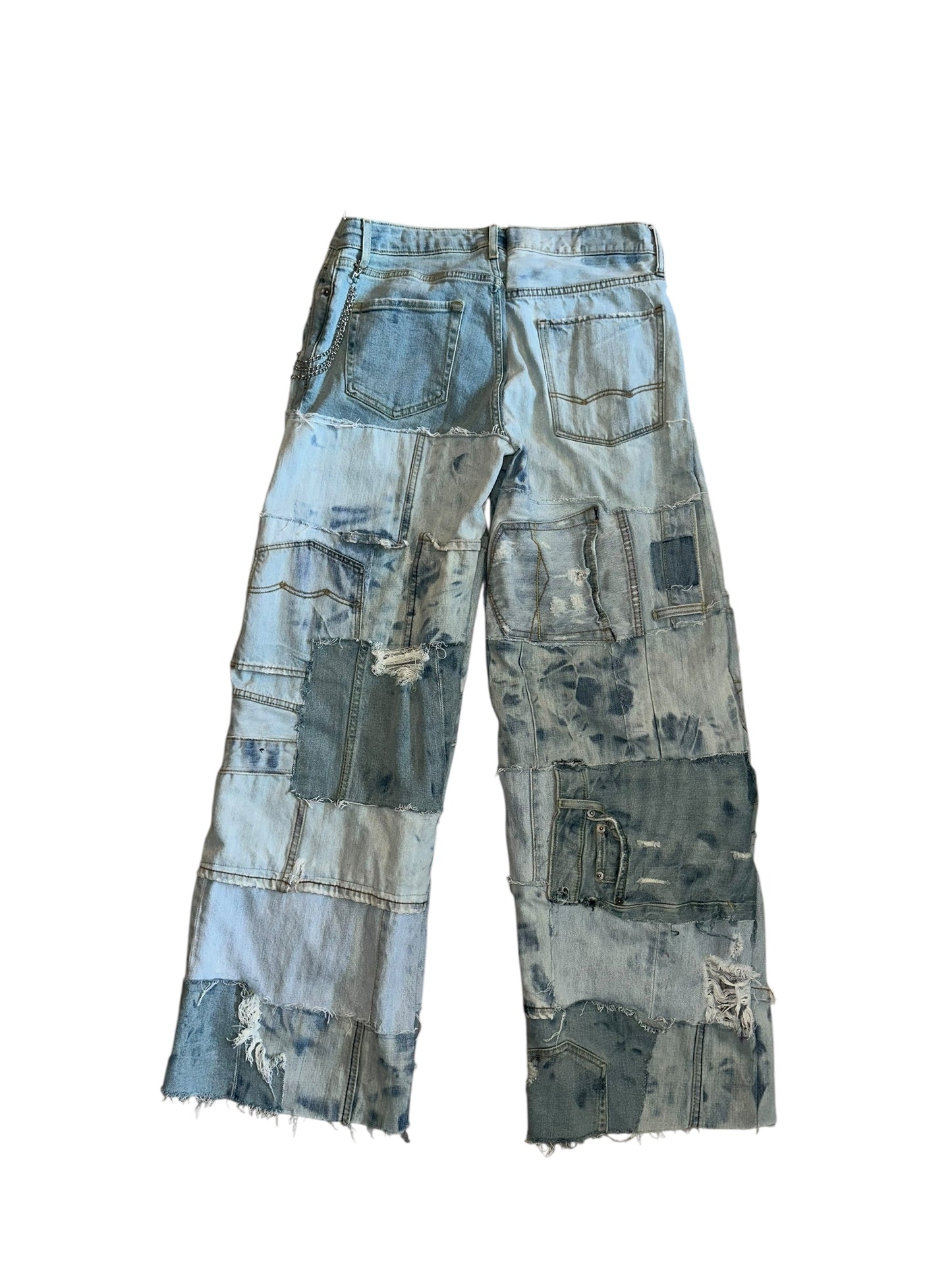BLEACHED PATCHWORK JEANS