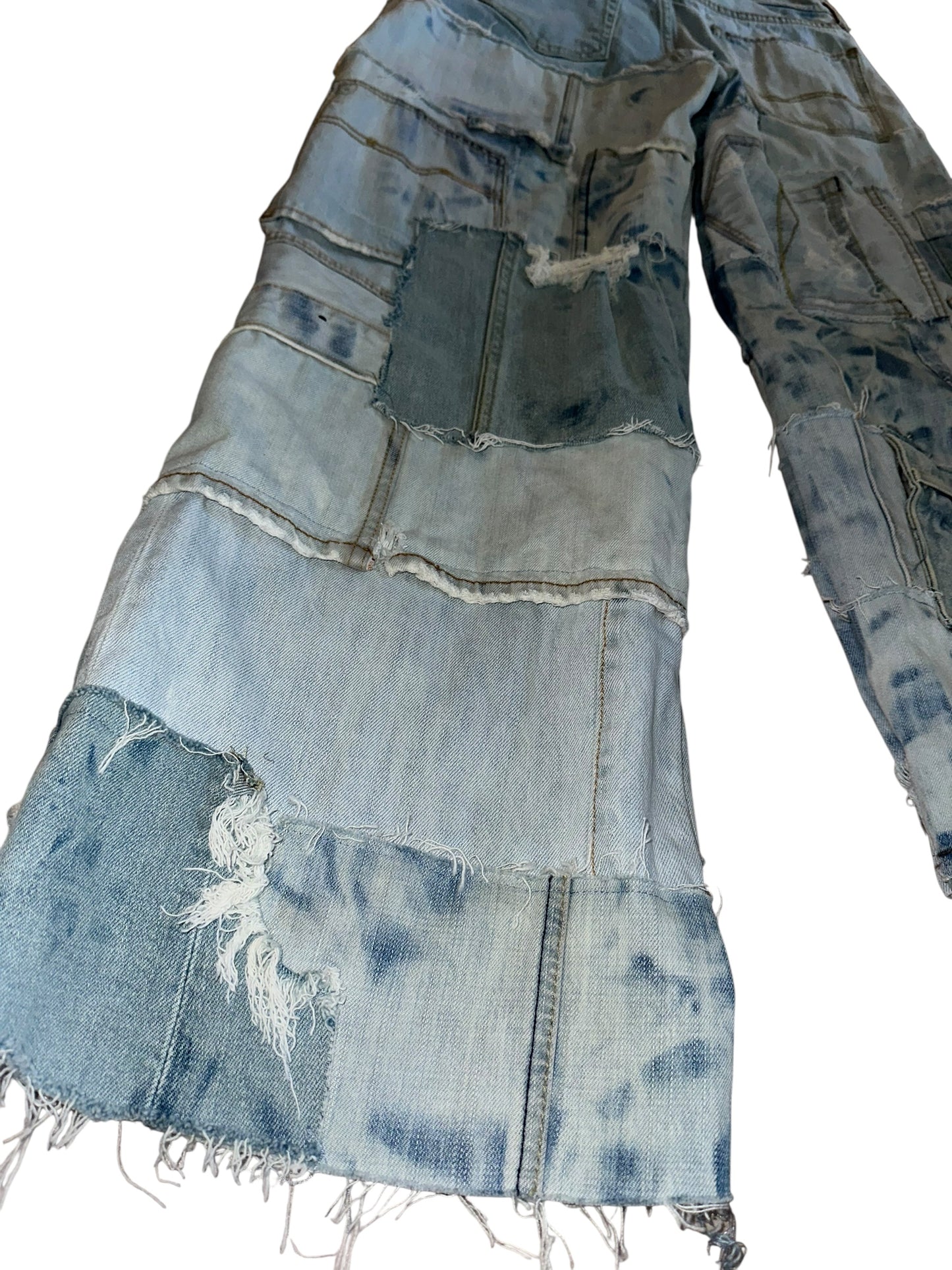 BLEACHED PATCHWORK JEANS