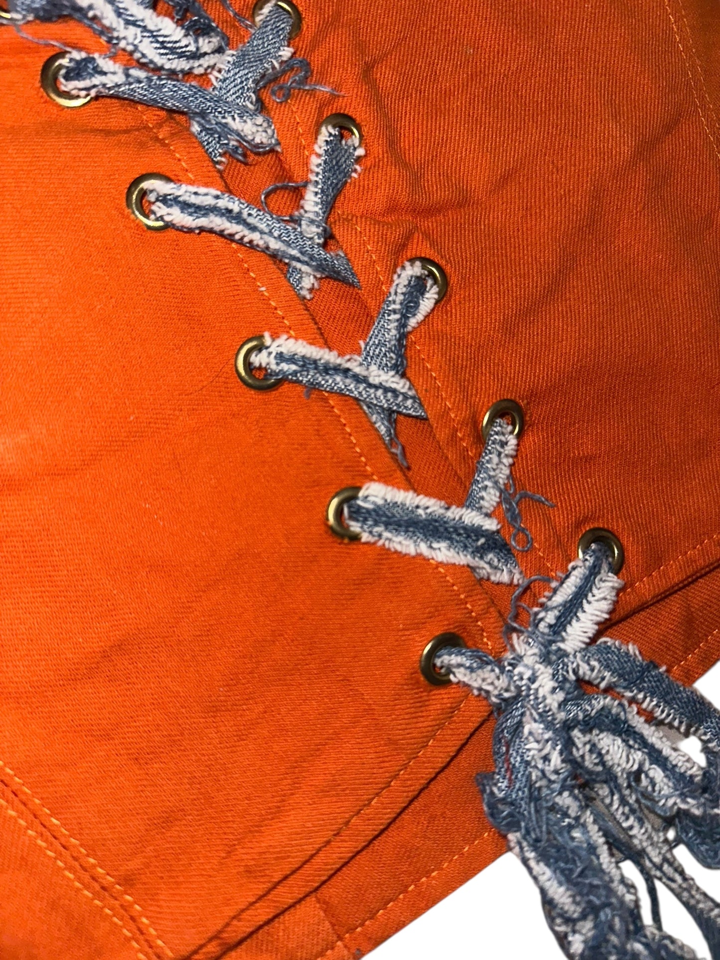ORANGE/DENIM CORSET