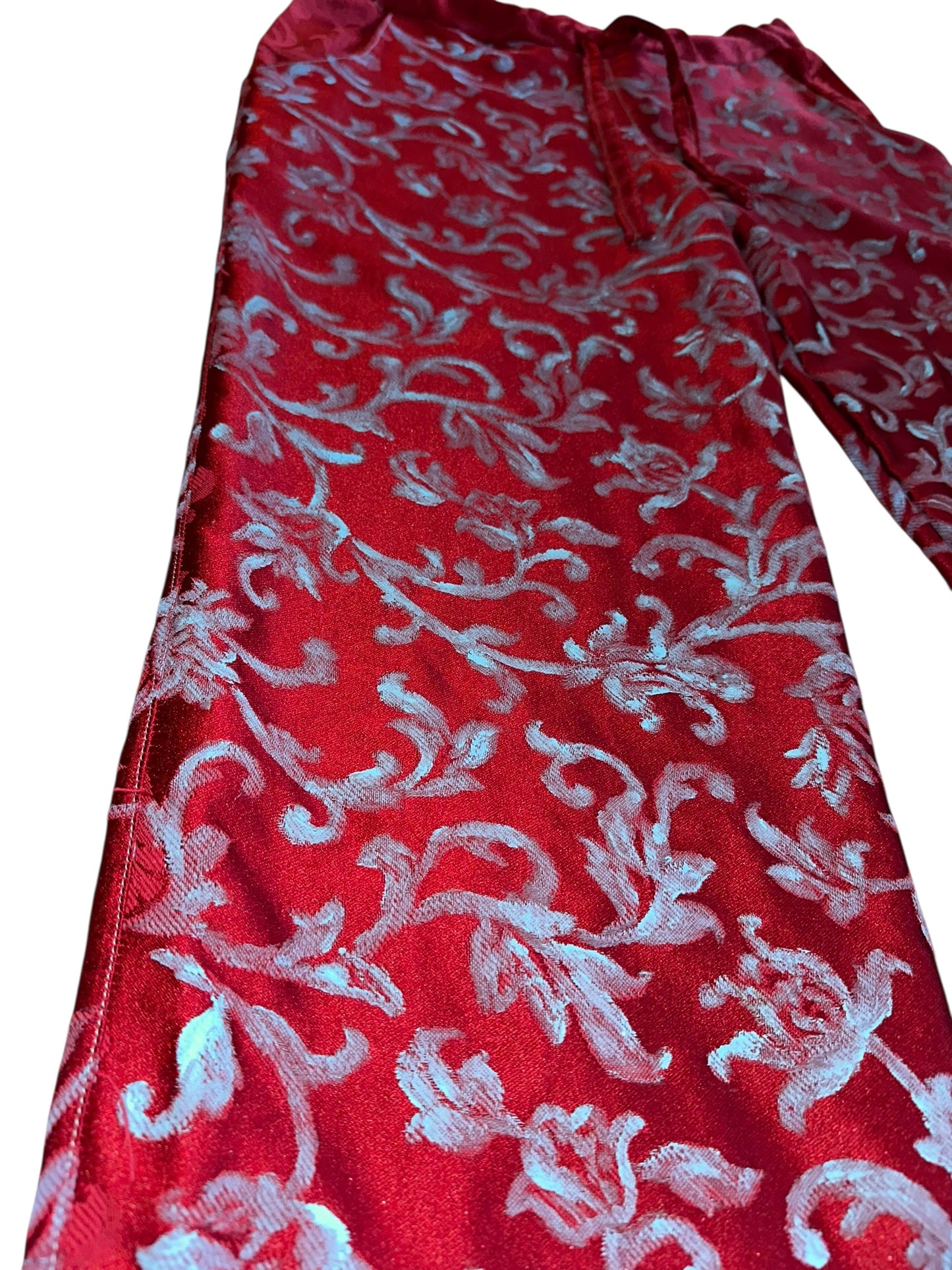 HAND-PAINTED TABLECLOTH PANTS