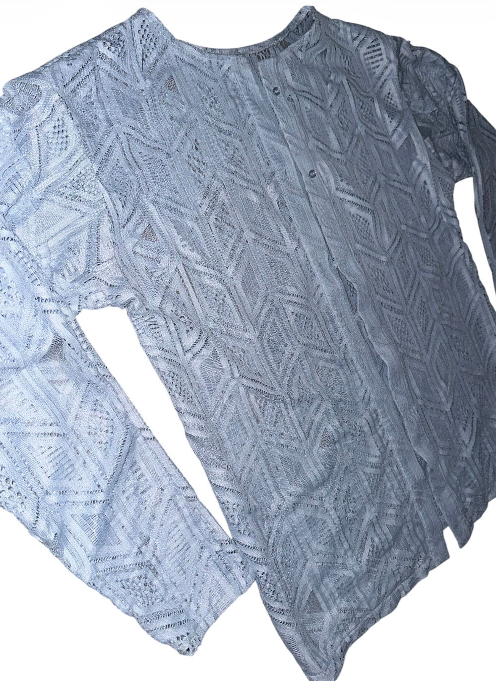 BABY BLUE MESH CARDIGAN
