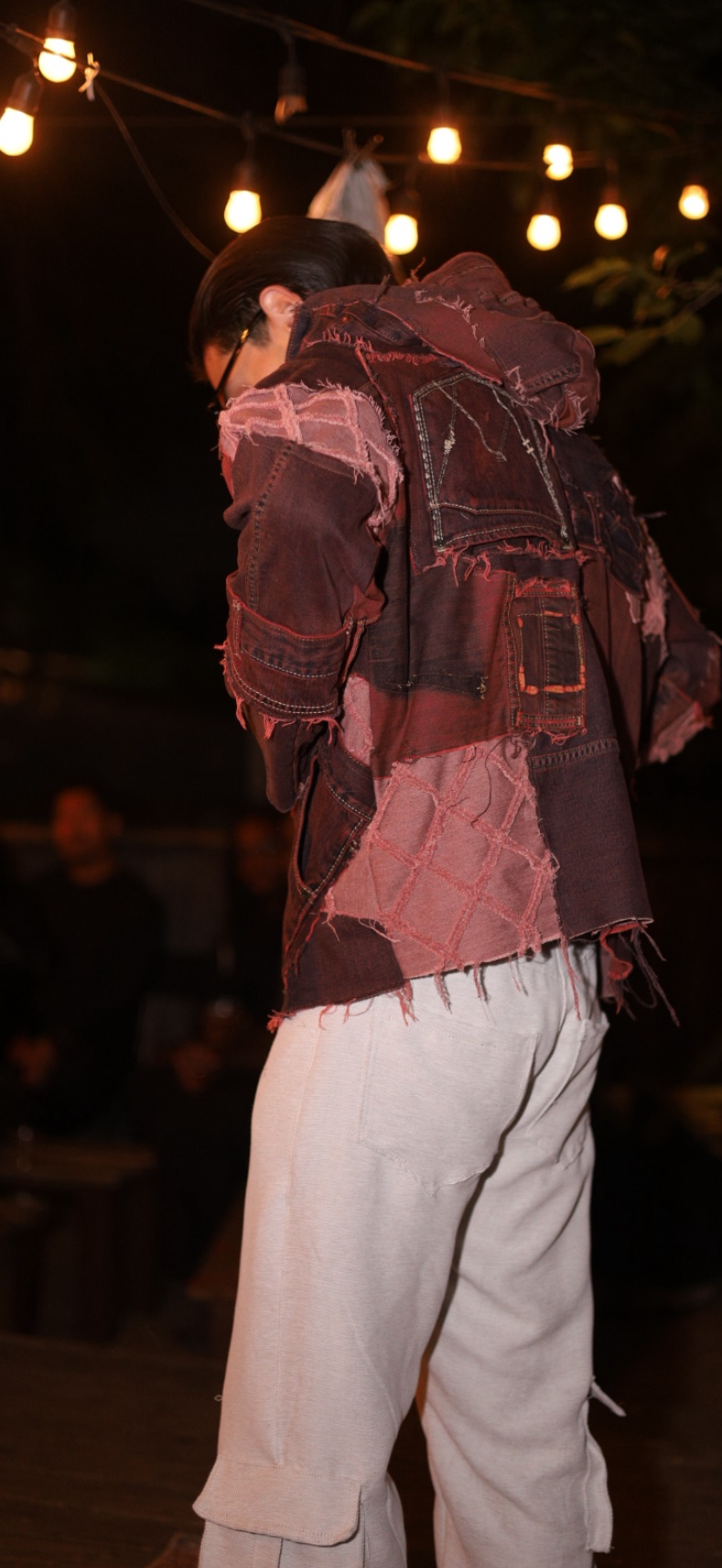 DENIM PATCHWORK HOODIE