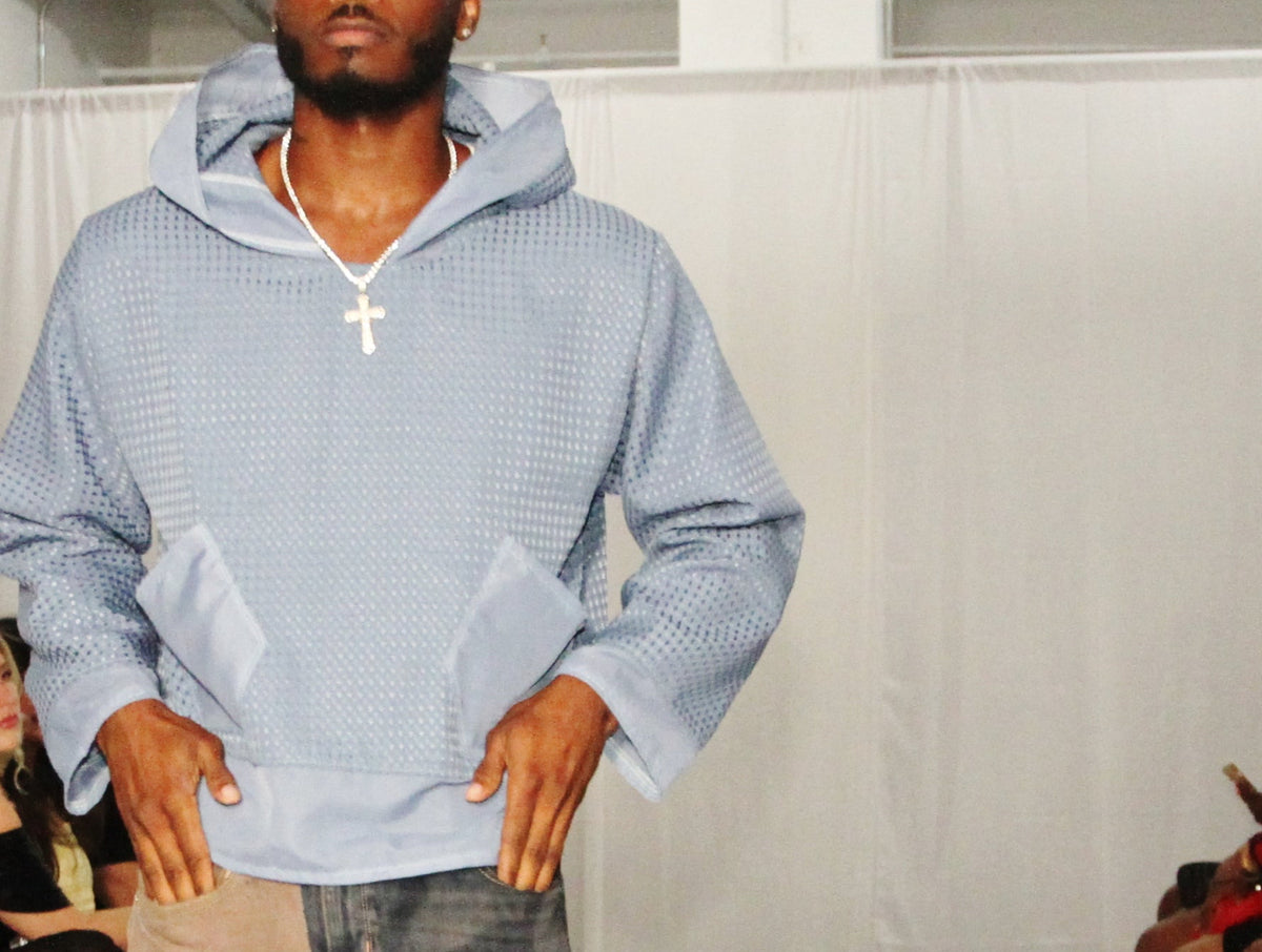 PERIWINKLE CURTAIN HOODIE