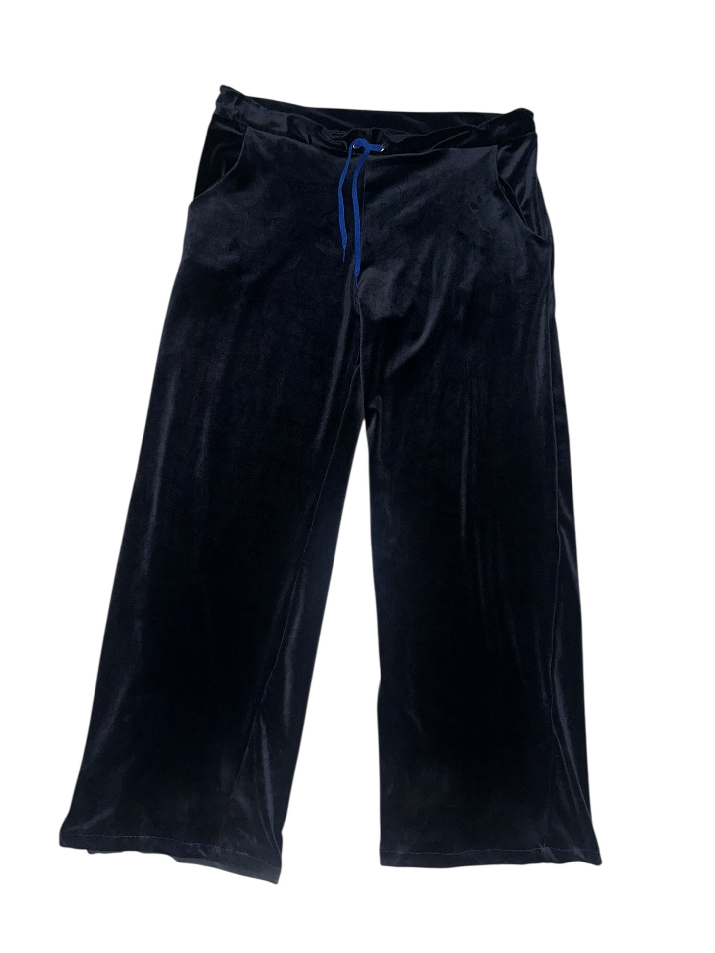 NAVY VELVET PANTS