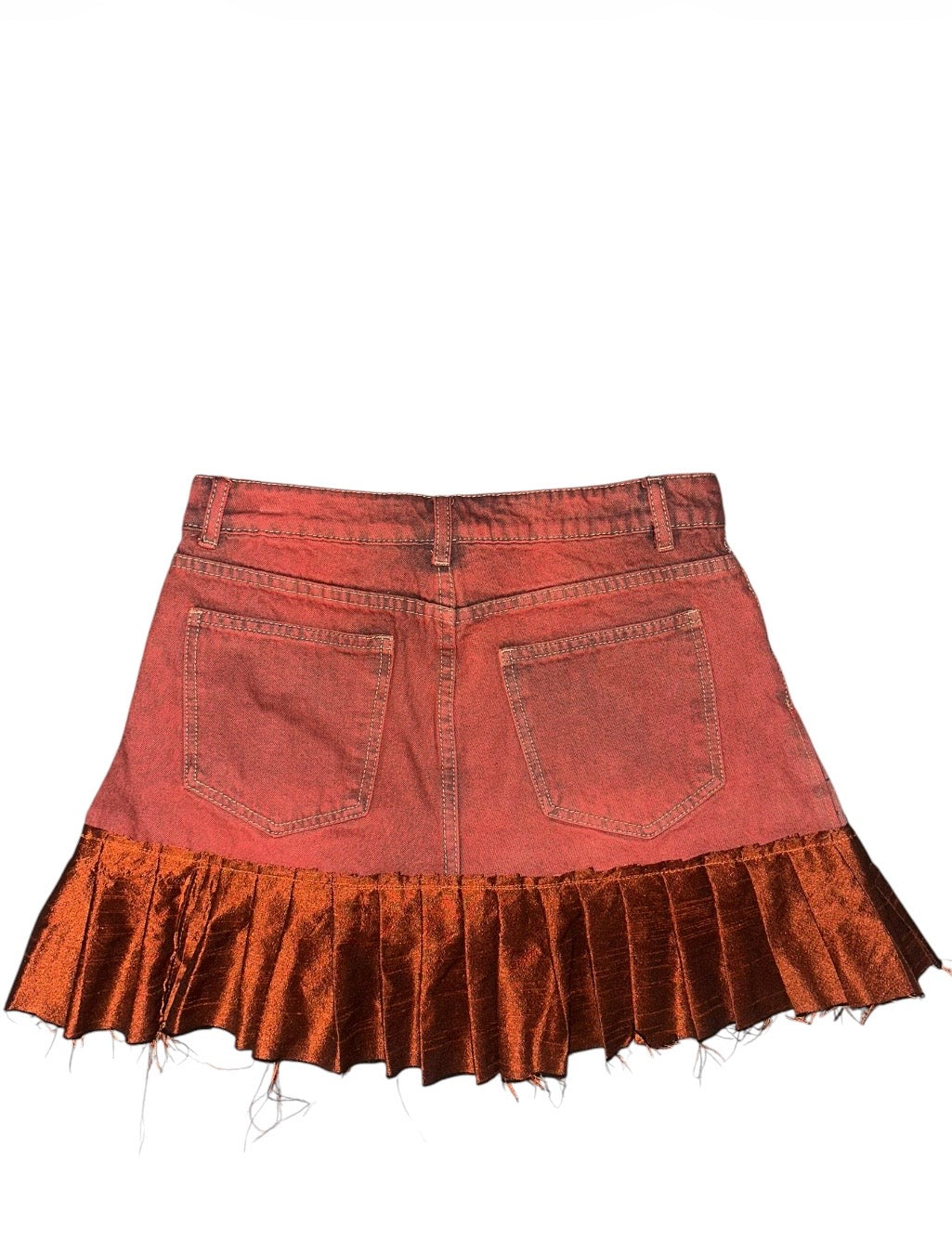 BURNT ORANGE RUFFLE SKIRT