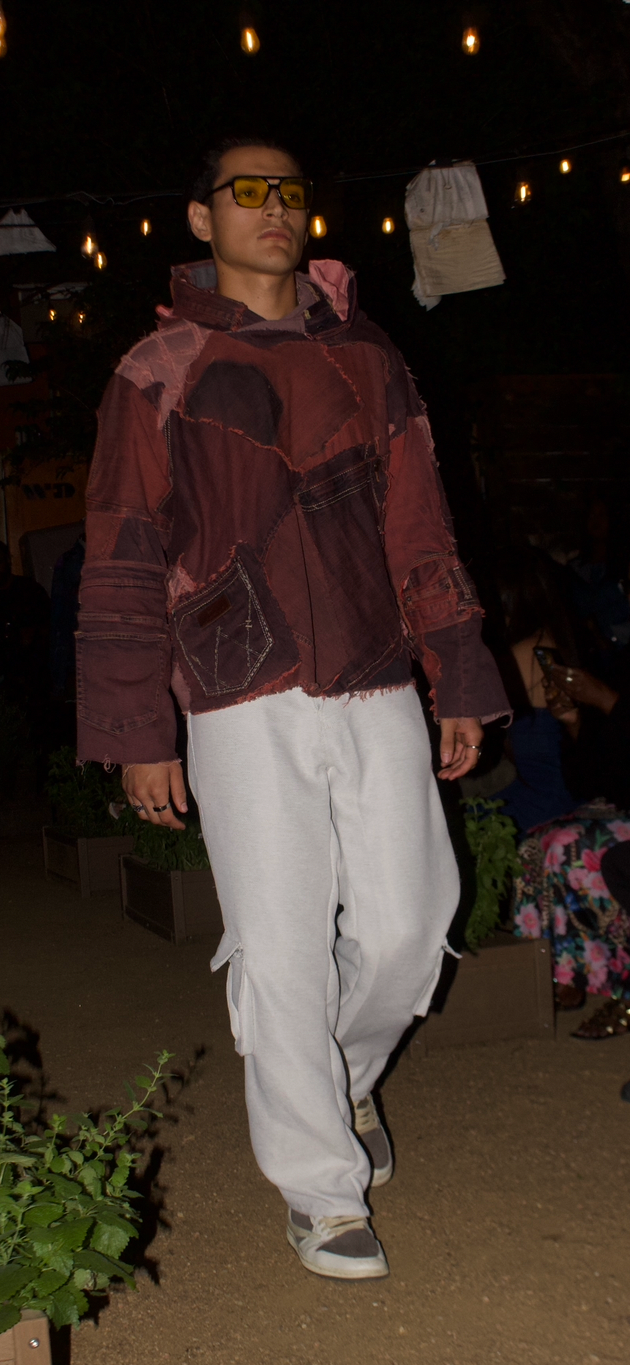 DENIM PATCHWORK HOODIE
