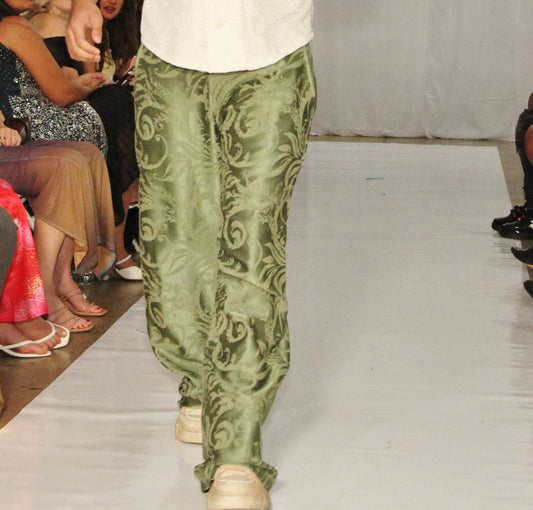 DRAWSTRING CURTAIN PANTS