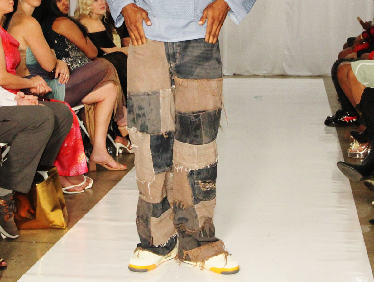 MOCHA PATCHWORK JEANS