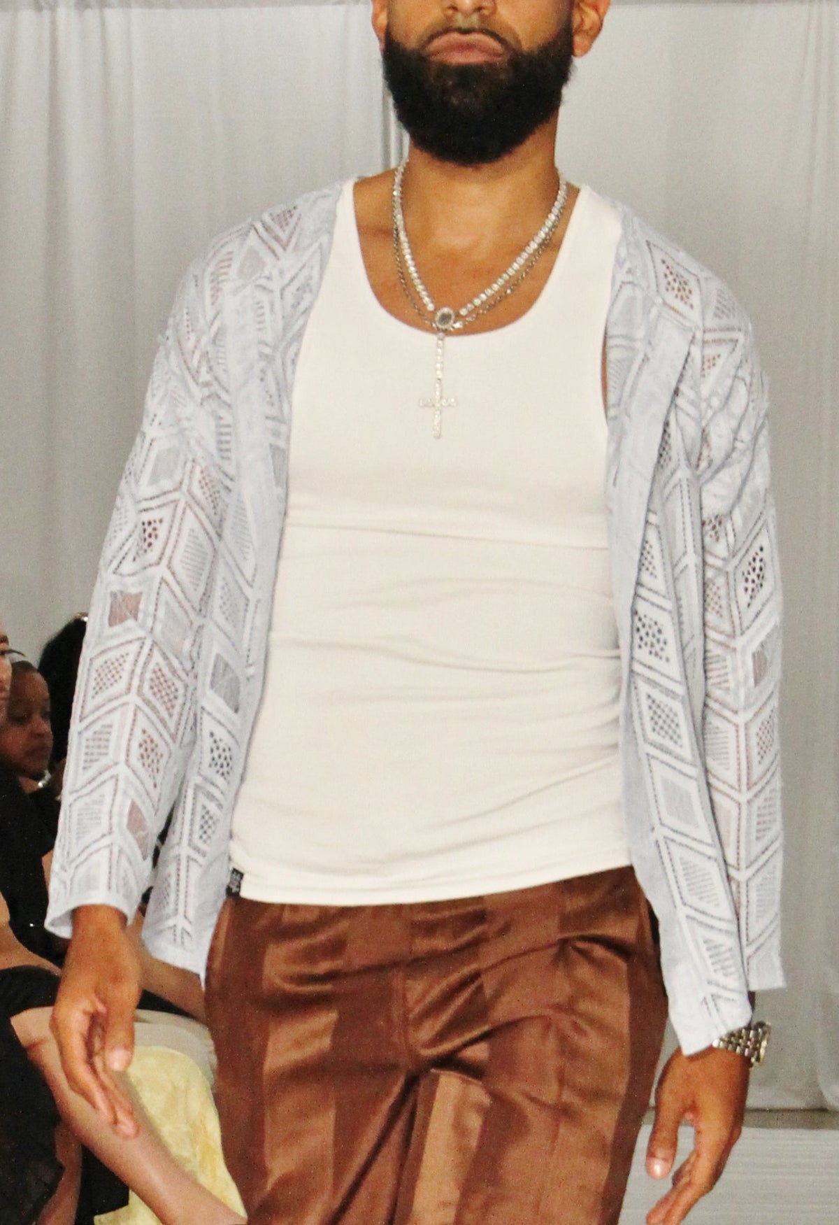 BABY BLUE MESH CARDIGAN