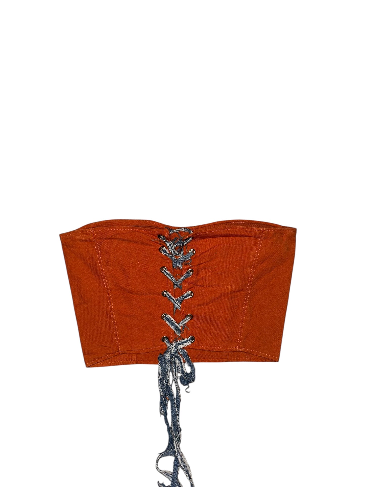ORANGE/DENIM CORSET