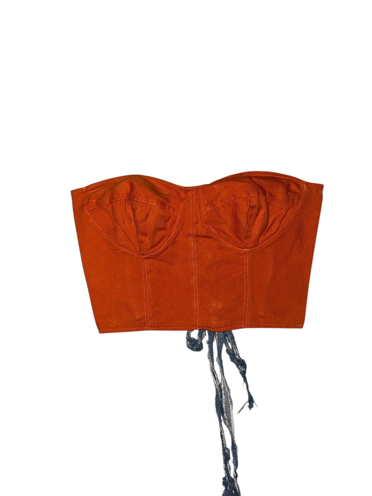 ORANGE/DENIM CORSET