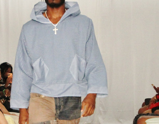 PERIWINKLE CURTAIN HOODIE