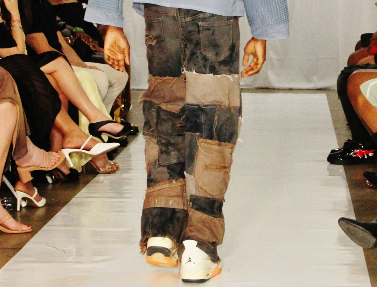 MOCHA PATCHWORK JEANS