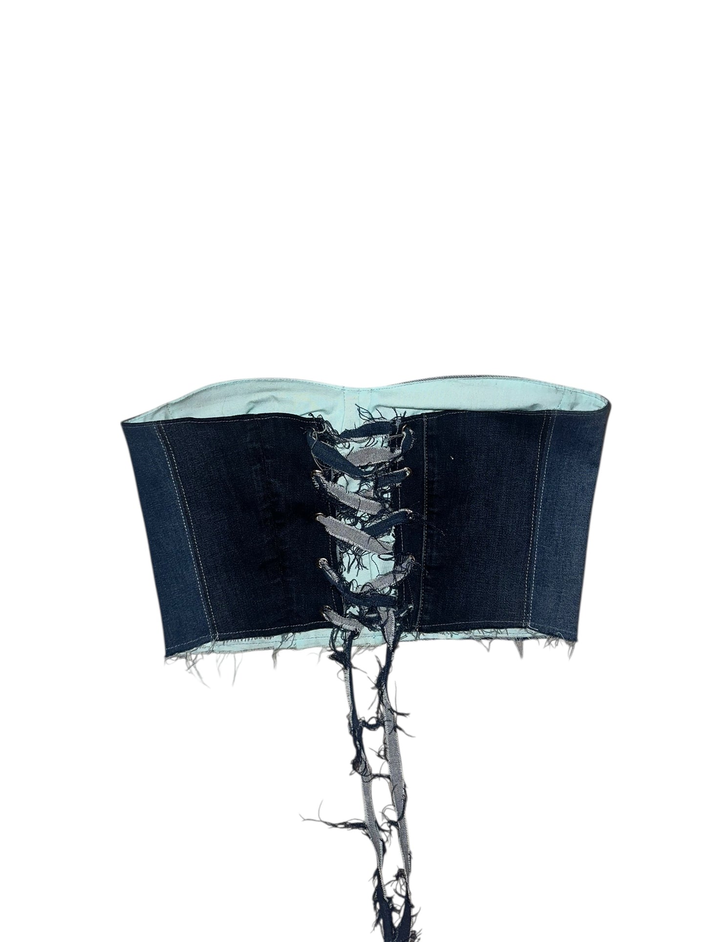 DENIM CROSS CORSET