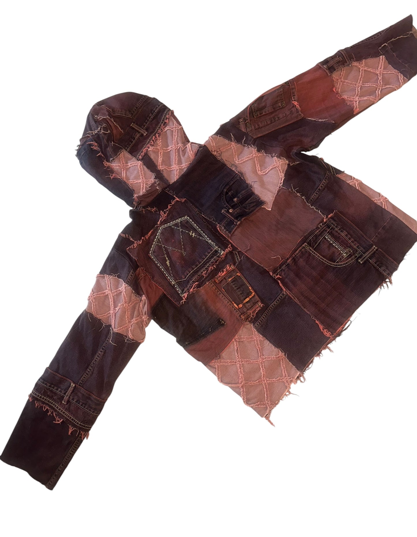 DENIM PATCHWORK HOODIE