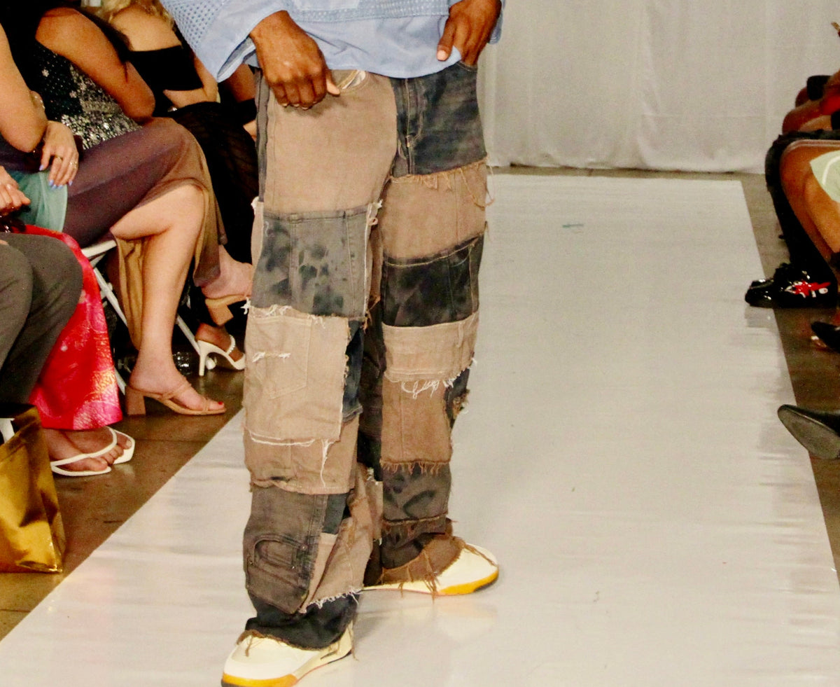 MOCHA PATCHWORK JEANS