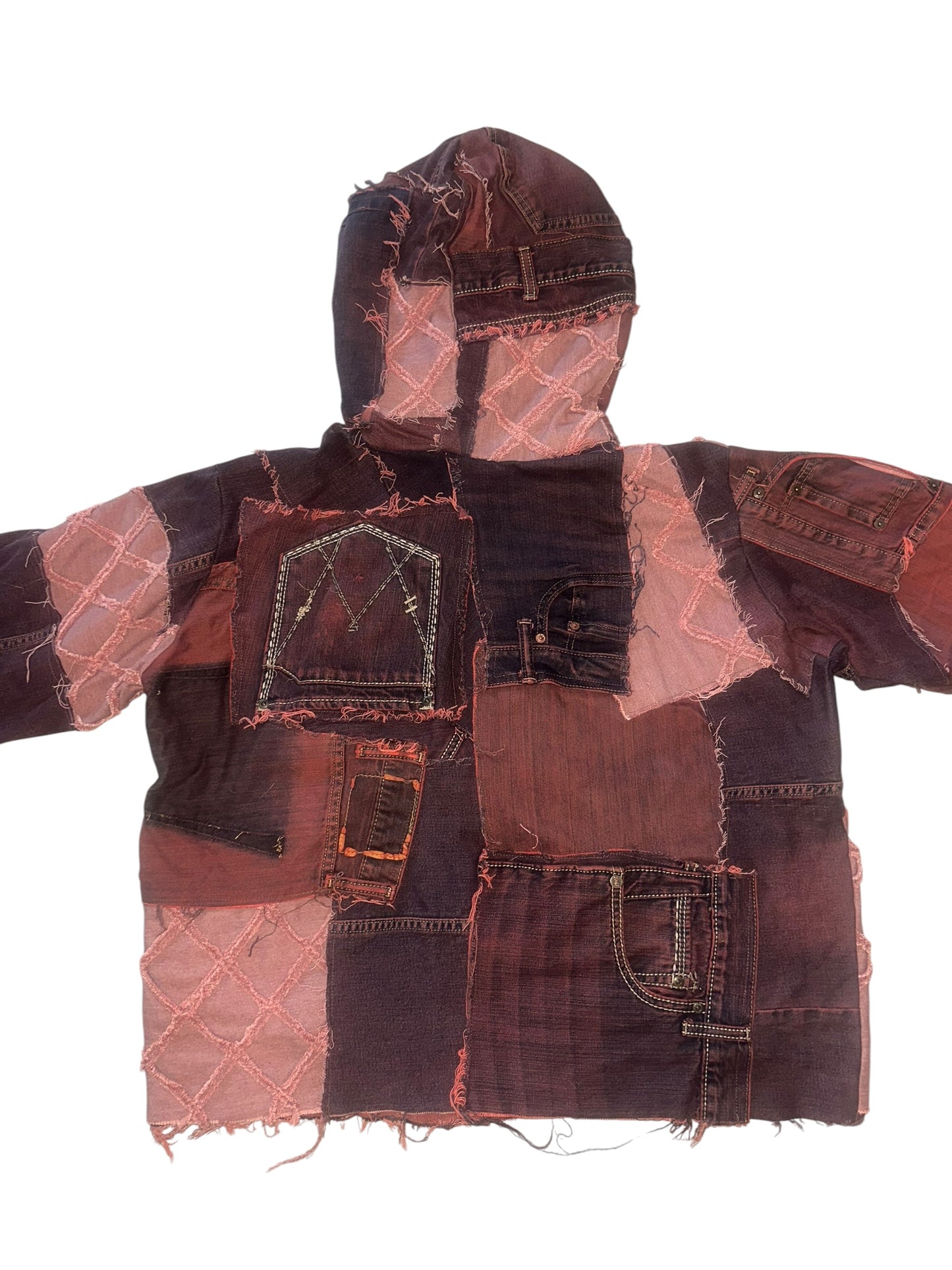 DENIM PATCHWORK HOODIE