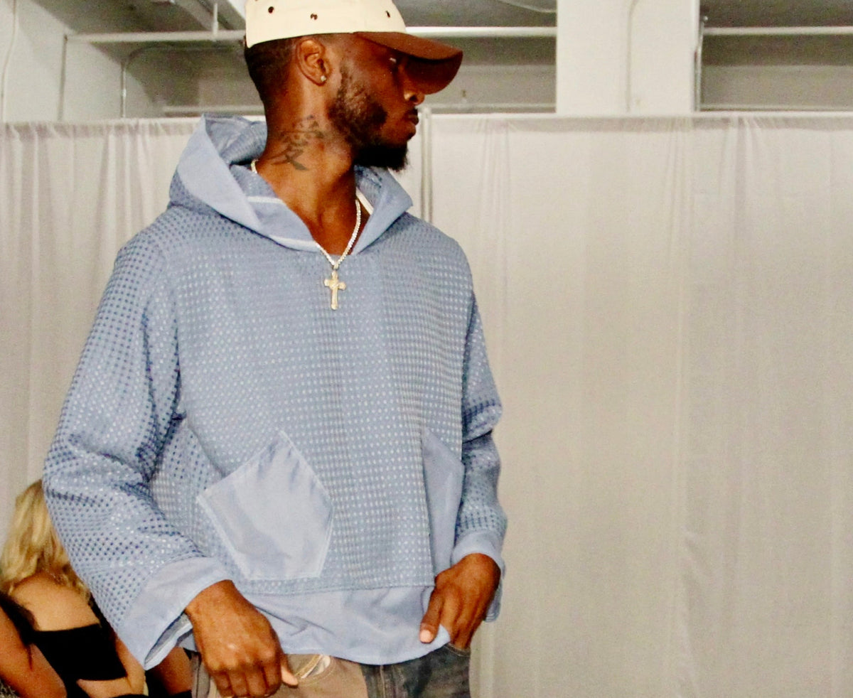 PERIWINKLE CURTAIN HOODIE