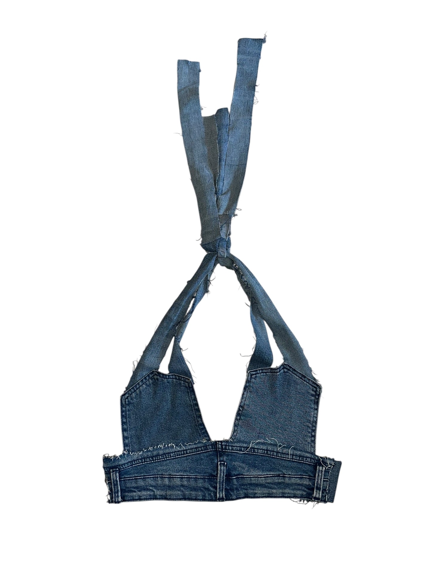DENIM HALTER TOP