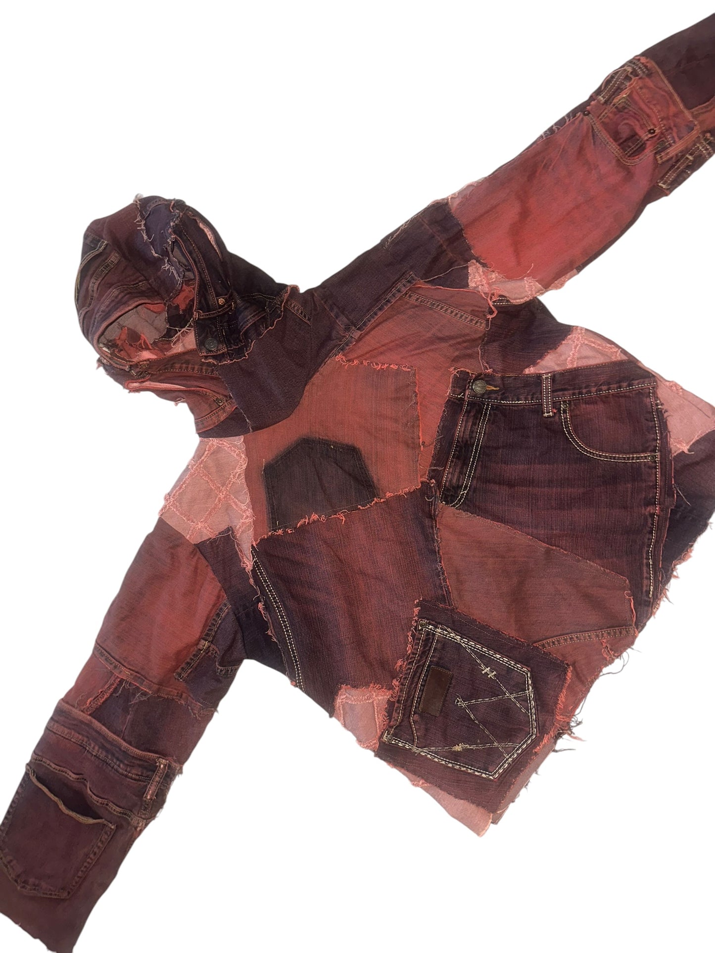 DENIM PATCHWORK HOODIE