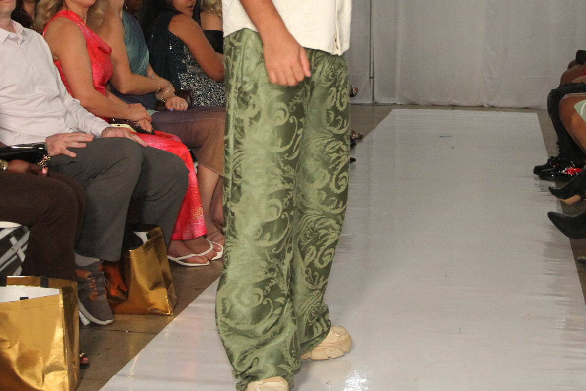 DRAWSTRING CURTAIN PANTS