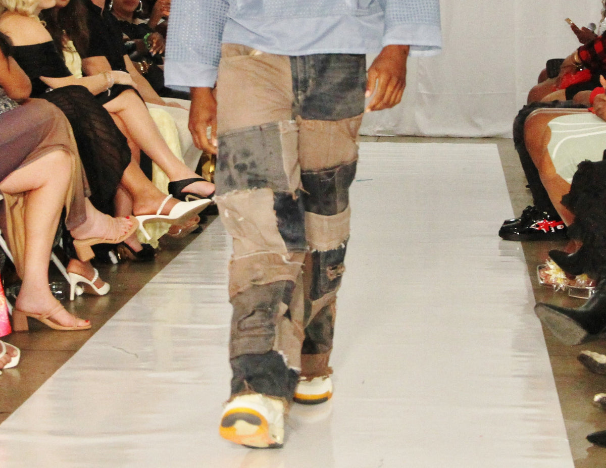 MOCHA PATCHWORK JEANS