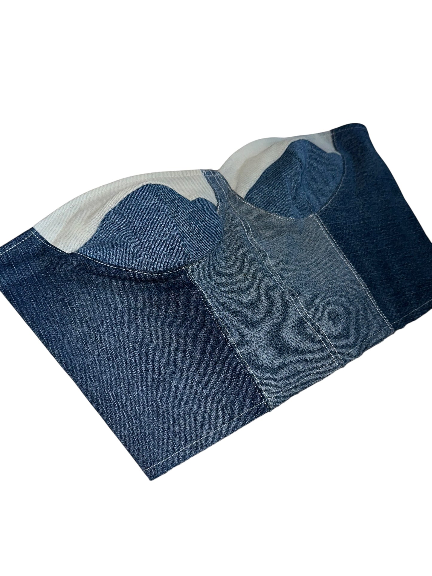 STRAPLESS DENIM CORSET